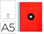 Antartik Cuaderno espiral A5 micro 120 hojas liso color rojo