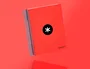 Antartik Cuaderno espiral A5 micro 120 hojas liso color rojo