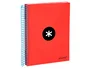 Antartik Cuaderno espiral A5 micro 120 hojas liso color rojo