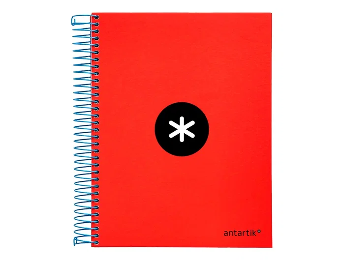 Antartik Cuaderno espiral A5 micro 120 hojas liso color rojo Antartik Cuaderno espiral A5 micro 120 hojas liso color rojo