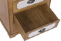 DKD Home Decor Cajonera Alpino, 3 Cajones, Blanco y Marrón, Madera y Poliéster, 35 x 71.5 x 45 cm