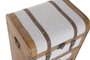 DKD Home Decor Cajonera Alpino, 3 Cajones, Blanco y Marrón, Madera y Poliéster, 35 x 71.5 x 45 cm