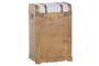DKD Home Decor Cajonera Alpino, 3 Cajones, Blanco y Marrón, Madera y Poliéster, 35 x 71.5 x 45 cm