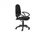 Rocada Silla de Oficina Brazos Fijos Base Nylon Respaldo y Asiento Tela Ignífuga Negro