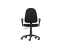Rocada Silla de Oficina Brazos Fijos Base Nylon Respaldo y Asiento Tela Ignífuga Negro