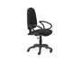 Rocada Silla de Oficina Brazos Fijos Base Nylon Respaldo y Asiento Tela Ignífuga Negro