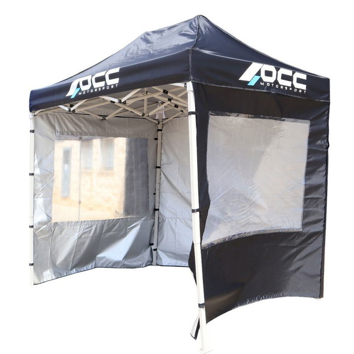 Pared de Carpa OCC Motorsport OCCCARP31 Racing Negro Poliéster 420D Oxford 3 x 2 m Ventana 2 Unidades