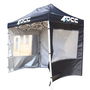 Pared de Carpa OCC Motorsport OCCCARP31 Racing Negro Poliéster 420D Oxford 3 x 2 m Ventana 2 Unidades