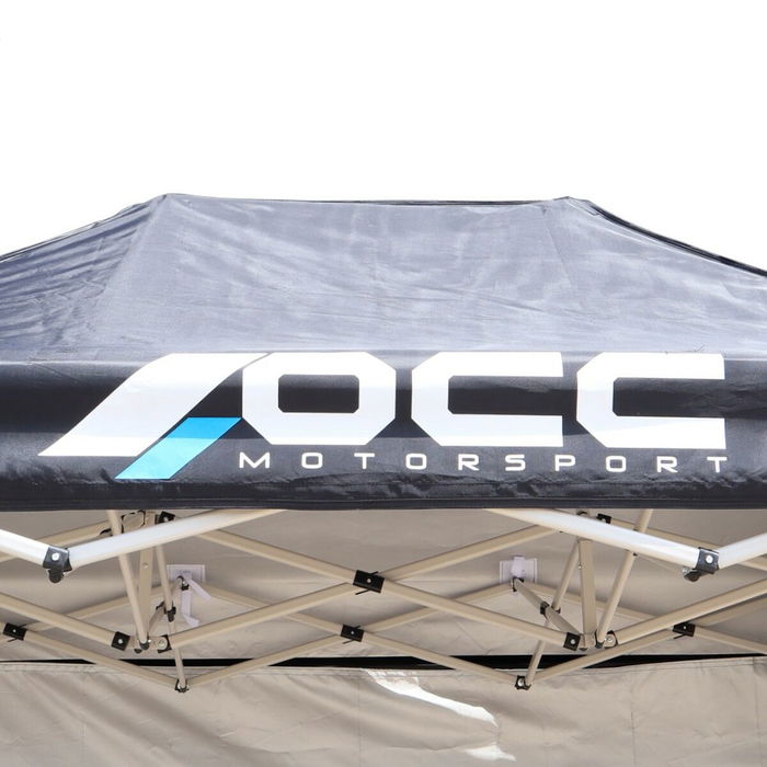 Pared de Carpa OCC Motorsport OCCCARP31 Racing Negro Poliéster 420D Oxford 3 x 2 m Ventana 2 Unidades