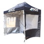 OCC Motorsport Pared Lateral OCCCARP31 con Ventana para Carpa de 3x2 m, Negro, Tejido Oxford 420, Pack de 2 Unidades