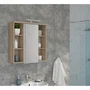 Forte Armario Mueble de Baño Roble Sonoma con Espejo 68,6 x 20 x 68,1 cm