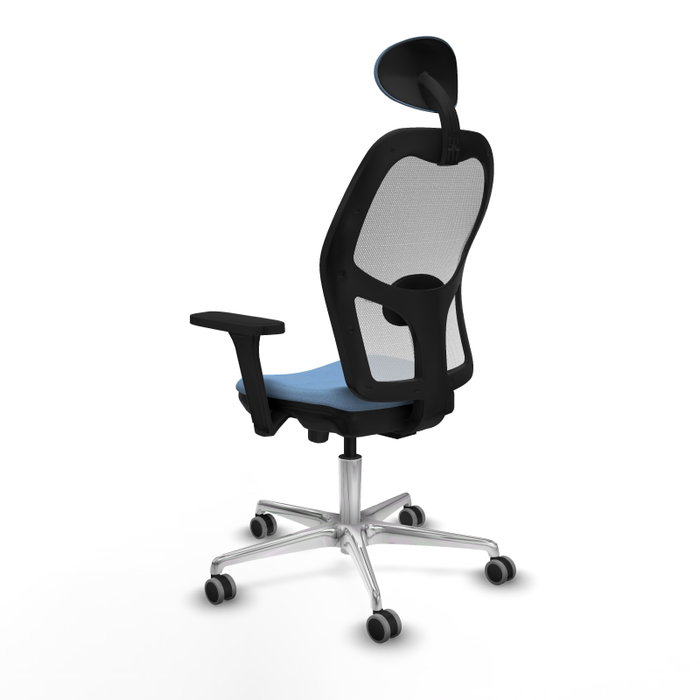PIQUERAS Y CRESPO Silla de oficina Jorquera con mecanismo Sincro/Traslack, Azul cielo y Blanco PIQUERAS Y CRESPO Silla de oficina Jorquera con mecanismo Sincro/Traslack, Azul cielo y Blanco