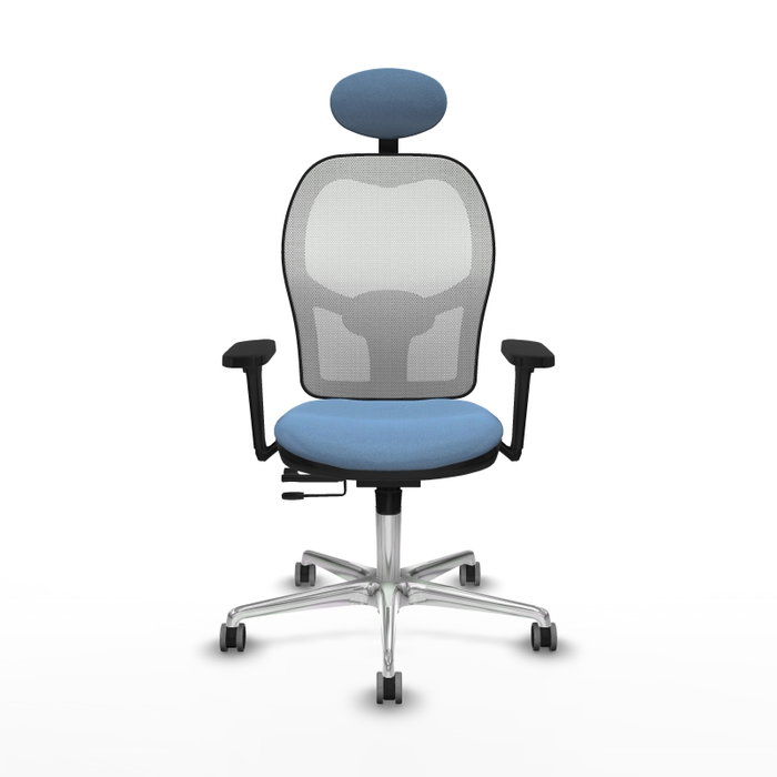 PIQUERAS Y CRESPO Silla de oficina Jorquera con mecanismo Sincro/Traslack, Azul cielo y Blanco PIQUERAS Y CRESPO Silla de oficina Jorquera con mecanismo Sincro/Traslack, Azul cielo y Blanco