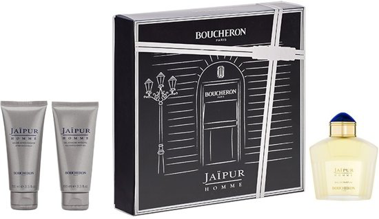 Boucheron Jaipur Homme Eau De Parfum 100 mL Set con Gel de Ducha y Bálsamo Post-Afeitado Boucheron Jaipur Homme Eau De Parfum 100 mL Set con Gel de Ducha y Bálsamo Post-Afeitado