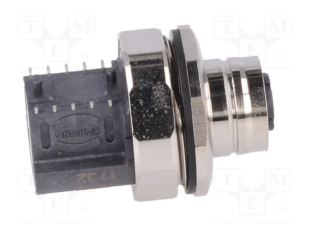 HARTING Conector M12 Hembra 4 Pines Recto PoE Industrial