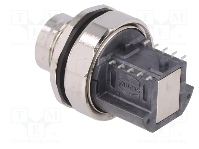 HARTING Conector M12 Hembra 4 Pines Recto PoE Industrial