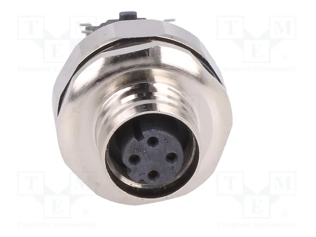 HARTING Conector M12 Hembra 4 Pines Recto PoE Industrial