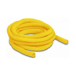 DeLOCK Manga tejida de cierre automático resistente al calor 5 m x 10 mm amarillo