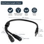 StarTech.com Adaptador de Auriculares con Micrófono Mini-Jack 3,5mm 4 Pines a 2x3,5mm Separados M-H - 0,2m Negro