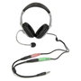 StarTech.com Adaptador de Auriculares con Micrófono Mini-Jack 3,5mm 4 Pines a 2x3,5mm Separados M-H - 0,2m Negro