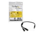 Startech Adaptador Mini Jack 3.5mm TRRS Macho a 2x Hembra para Separar Audio y Micrófono, 20 cm, CTIA, Negro