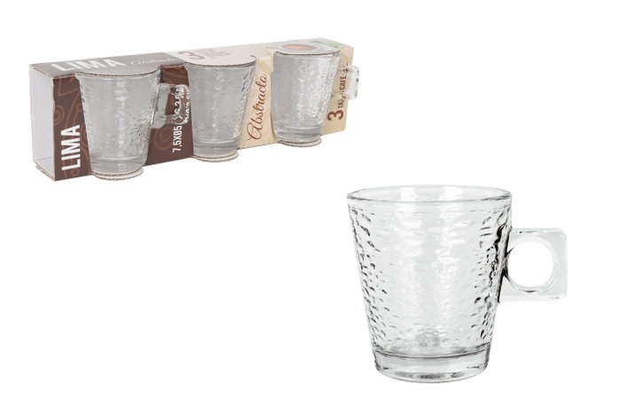 La Mediterranea Set de 3 Tazas de Café Lima Abstracto de 8 Cl La Mediterranea Set de 3 Tazas de Café Lima Abstracto de 8 Cl