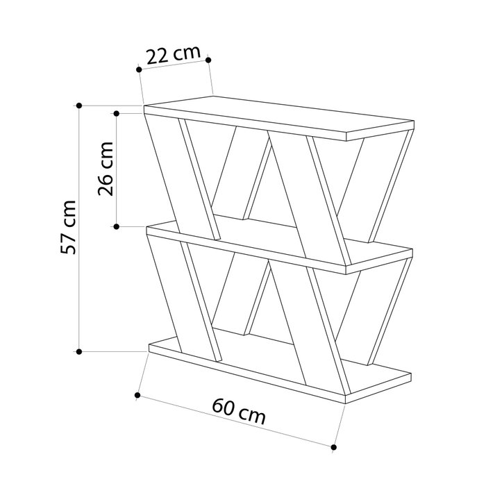 Hanah Home Mesa Auxiliar Antracita 60x57x22 cm Estilo Moderno