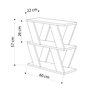 Hanah Home Mesa Auxiliar Antracita 60x57x22 cm Estilo Moderno