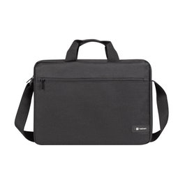 NATEC Maletín Wallaroo para Portátil 15.6" Negro con un Compartimento y Bolsillo Frontal