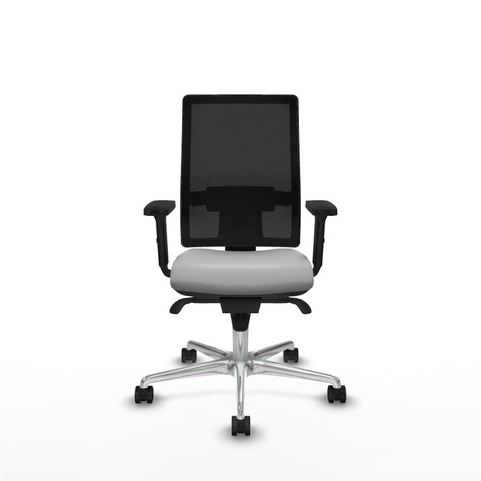 PIQUERAS Y CRESPO Silla de oficina Horna con mecanismo Sincro, Gris claro y Negro