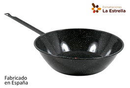La Estrella Sartén honda bordonada 32 cm, 5 litros, diseño jaspeado (Jaspea), antiadherente, medida: 56x34x9 cm, peso 960 g (8 Unidades)