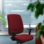 PIQUERAS Y CRESPO Silla de oficina Alares tapizada amarillo con base de aluminio