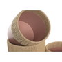 DKD Home Decor Set de 3 Maceteros de Hierro y Fibra Rosa Palo