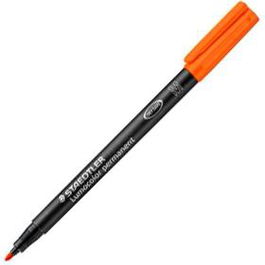 Staedtler Rotulador Permanente Lumocolor 317 M Naranja (Set de 10) - Tinta Seca Rápido, Ancho M 1.0mm (Set de 10)
