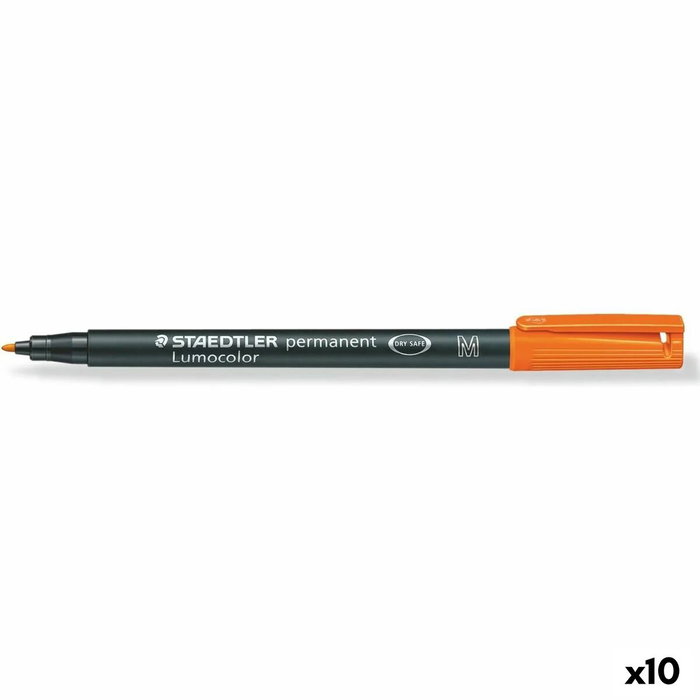 Staedtler Lumocolor 317 M Naranja (Set de 10)