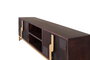 Giner y Colomer Mueble de TV de Madera Maciza de Mango con Base de Metal Dorado