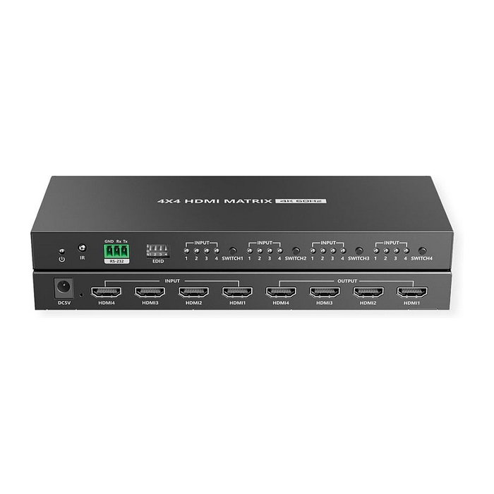 Matriz de conmutación AV 4K HDMI 4x4 14.99.3593 con mando a distancia