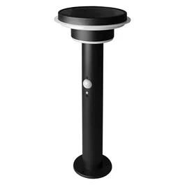 LEDVANCE Endura Solar Luminaria LED Exterior 6W IP44 con Sensor de Movimiento PIR y Luz, Batería de Litio, 400 Lúmenes, 3000K, Acero Inoxidable