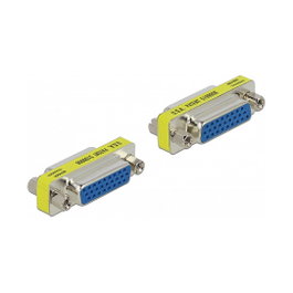 DeLOCK 65113 Adaptador de cambio de género D-Sub 26 pin hembra a hembra de color plata
