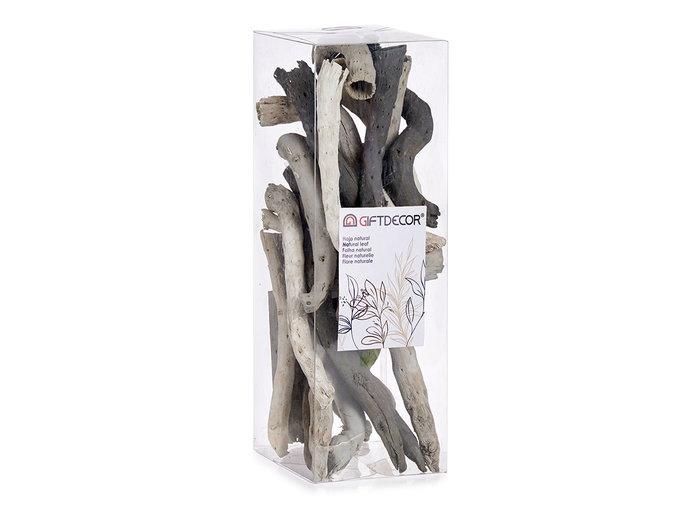 Giftdecor Bolsa Troncos Madera Natural Gris 9x9x27 cm (Set de 12)