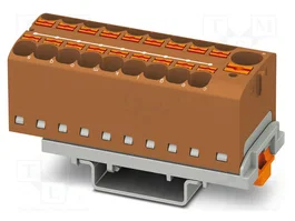 PHOENIX CONTACT PTFIX 10/18X4-NS35 BN Conector de carril de 19 bornas