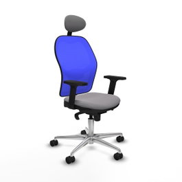 PIQUERAS Y CRESPO Silla de oficina Jorquera Gris y Azul