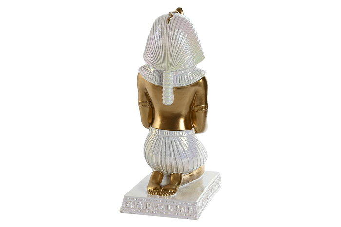 DKD Home Decor Figura Oriental Blanco Dorado 17 x 25 x 12.5 cm (2 Unidades) DKD Home Decor Figura Oriental Blanco Dorado 17 x 25 x 12.5 cm (2 Unidades)