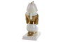 DKD Home Decor Figura Oriental Blanco Dorado 17 x 25 x 12.5 cm (2 Unidades)