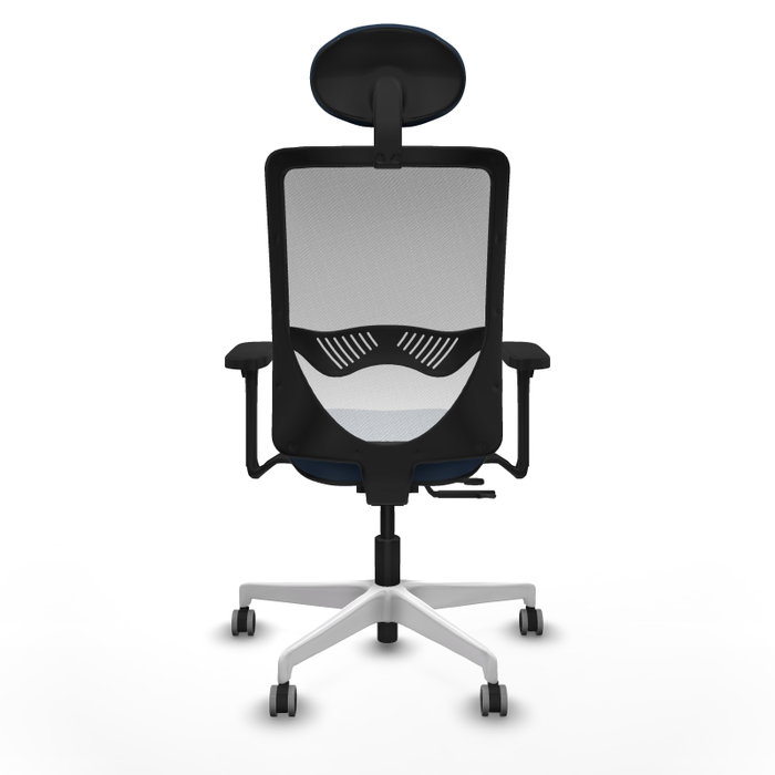 PIQUERAS Y CRESPO Silla de oficina Zulema con mecanismo Sincro/Traslack Azul marino y Blanco PIQUERAS Y CRESPO Silla de oficina Zulema con mecanismo Sincro/Traslack Azul marino y Blanco