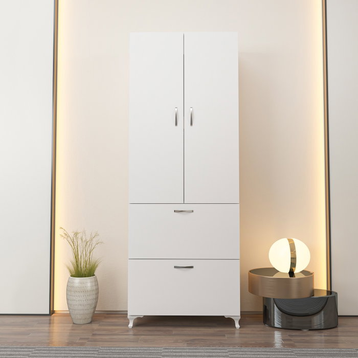 Hanah Home Armario Multiusos Blanco 60x163.6x31.5 cm