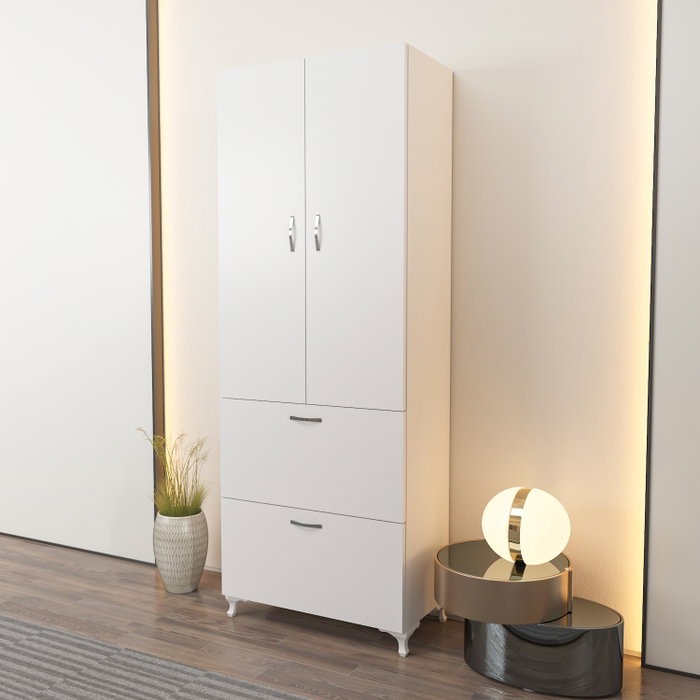 Hanah Home Armario Multiusos Blanco 60x163.6x31.5 cm