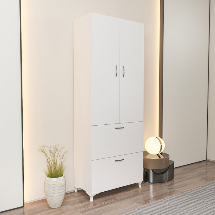 Hanah Home Armario Multiusos Blanco 60x163.6x31.5 cm