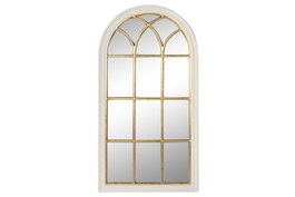 DKD Home Decor Espejo Dorado Blanco 68 x 128 x 4 cm