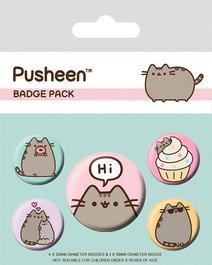 Pusheen Pack 5 Chapas Pusheen Says Hi
